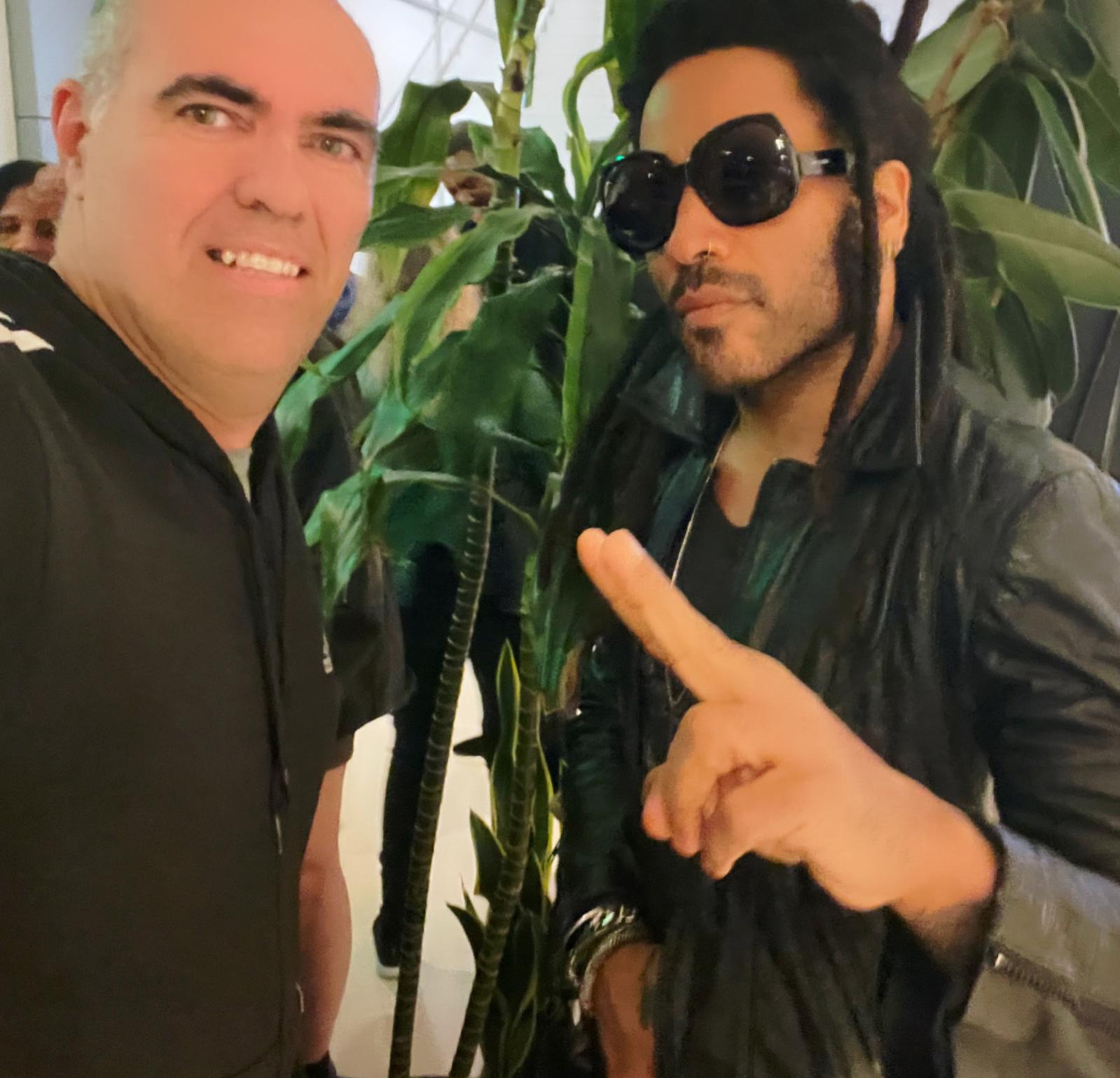 With Lenny Kravitz